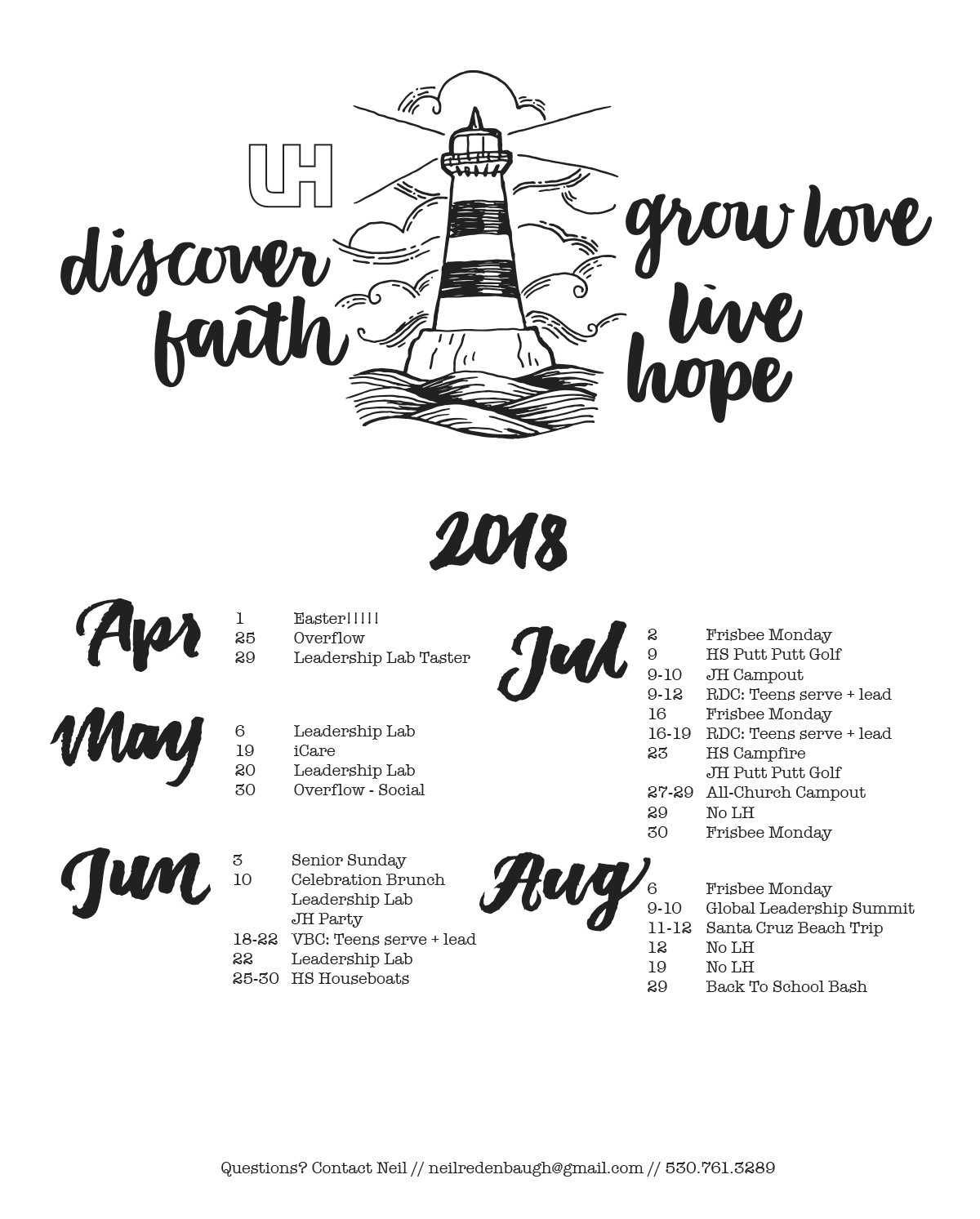 Spring/summer calendar design