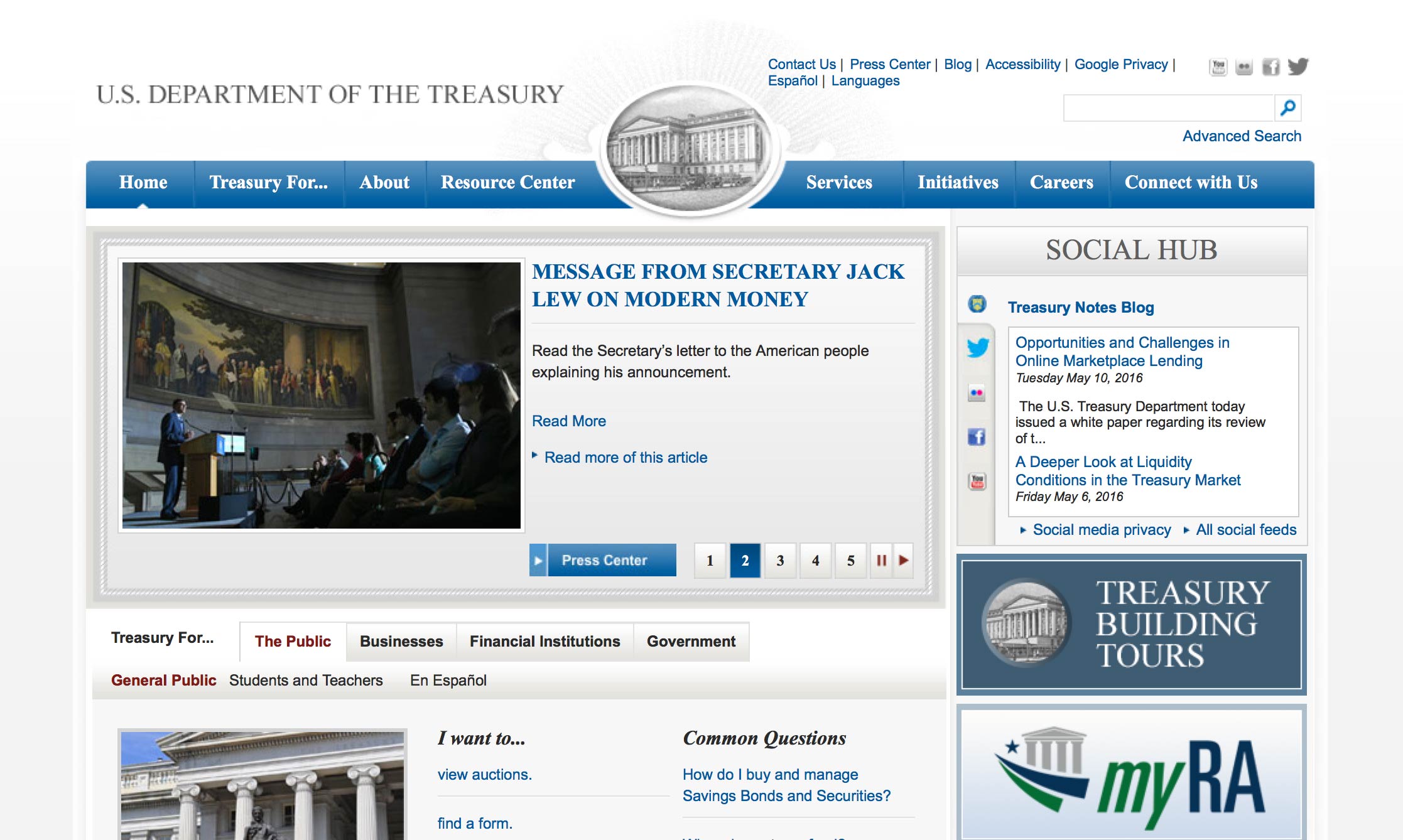 SharePoint branding for Treasury.gov